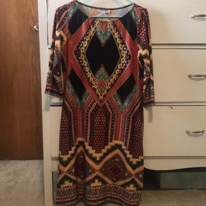 Multi pattern dress